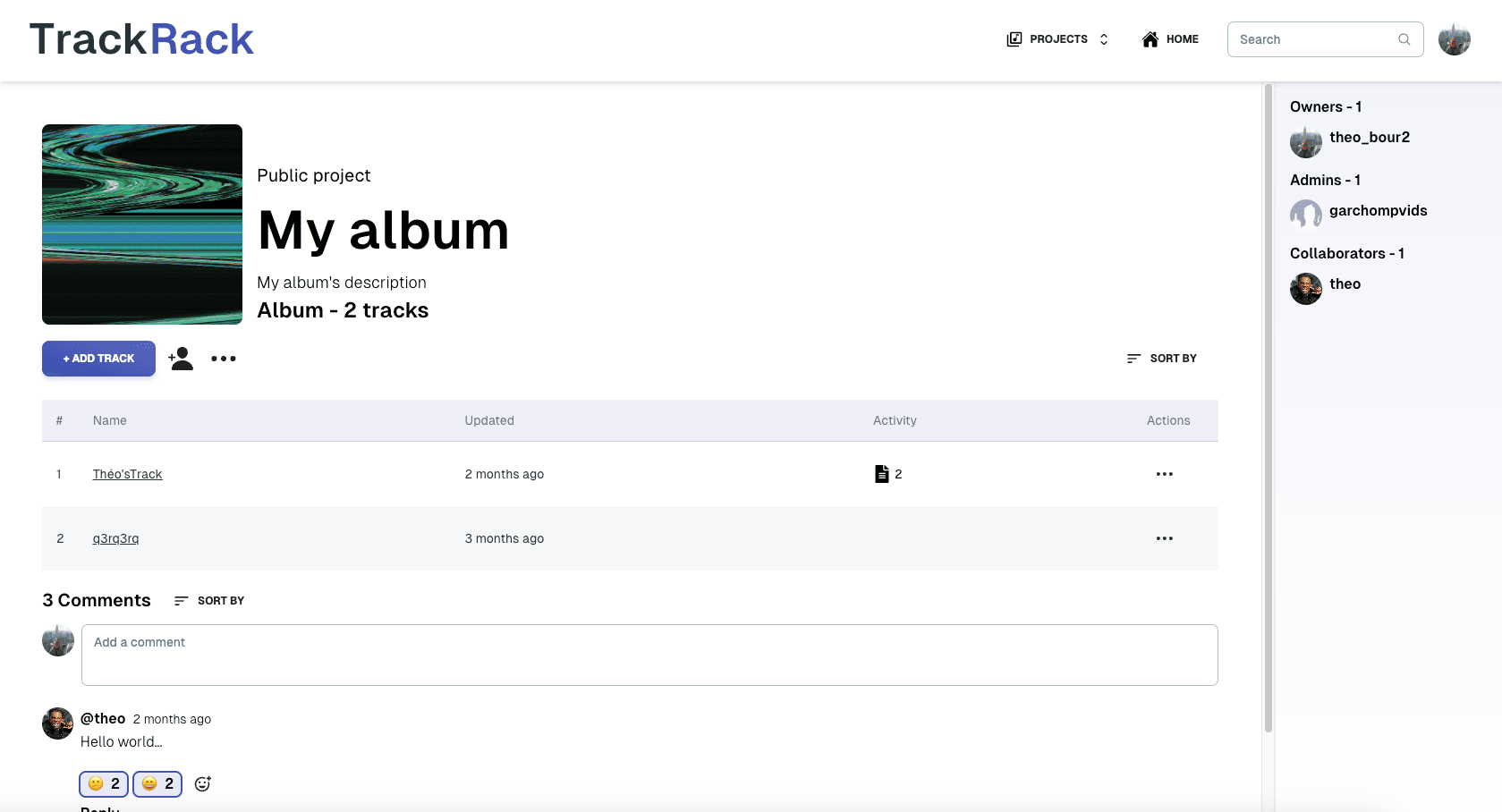TrackRack screenshot 1